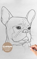 CUSTOM DOG portrait drawing Handmade Pencil Order sketch of a dog pet (DIGITAL)