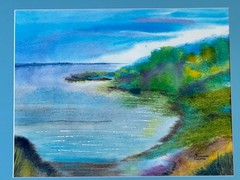 ALICE GUZMAN ORIGINAL WATERCOLOR PAINTING MATTED 16″ X 20″ NEW MEXICO 1980’S