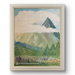 BLESSED#1219 Landscape Fields 11×14 Original Canvas Abstract Art