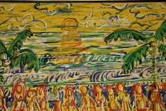 Joe Strasser Tropical Island Original Painting FOLK ART Collectors MUST L@@K