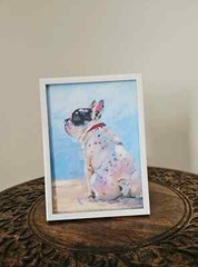 French Bulldog Original Oil Painting, Dog Art Work, Pet Portrait Paint, 5×7″