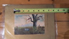 Antique 1909 L.C. Phelps Original Watercolor Painting Landscape Gold Mat 8×10