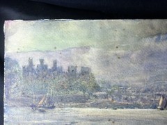 Walter Emsley (1860-1938) Original Watercolor Signed and Dated 1925 7×10
