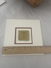 Janice Stevens Asian Calligraphy Sculpture “Happiness” Singapore Art Signed