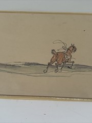 Antique Painting Portrait Woman Women Female Horse Horse Illustration Kraemer