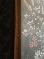 Ferrante SIGNED Acrylic Canvas Painting 1980’s FRAMED 46.5 x 38.5 x 2