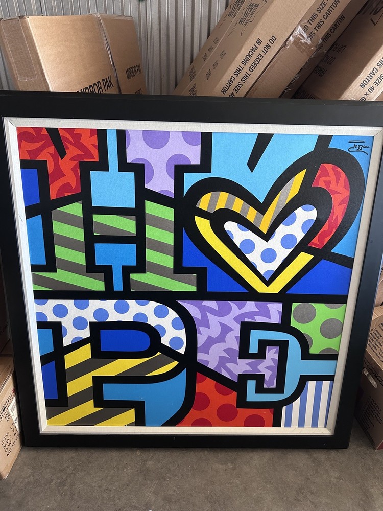 Jozza „Hope with Heart“ | Original Painting on Canvas | 39×39″ | Signed