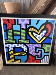 Jozza „Hope with Heart“ | Original Painting on Canvas | 39×39″ | Signed