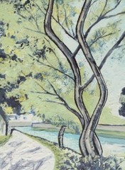11 inch x 14 inch x 5/8 of an inch – Nature Landscape Painting by A. Avila