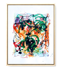 Abstract Art „Harvest 2“ Original Acrylic 18×24 inch Painting on Gallery Paper