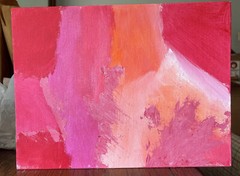Acrylic on printed Canvas Board 9×12 Color Fusion Rehab Wellness Project