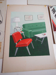 P9 Lot 7 Advertising Ads Paintings Jones Floyds KC 1950s Artwork Reece Johnson