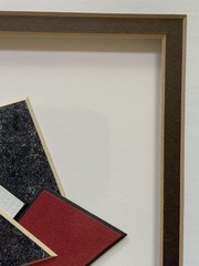 Vtg Geometric Cubist Abstract Artwork Signed Woodstock GA
