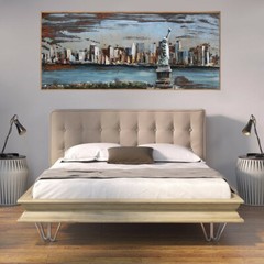 Abstract Modern Artwork Art 3D Wall Mount Painting on all Metal Canvas NEW Gift