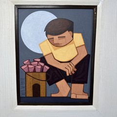 DAVID DA COSTA Brazilian Cubist Style Original Oil Painting On Canvas FRAMED