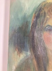 Vintage Original Oil Painting Female Portrait -1970’s California -Signed