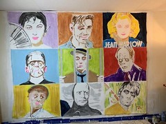 Lamaji Mural. Original Painting 9’x7’ Mural. The Movies