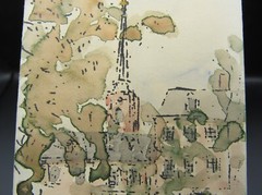 Elizabeth Vacher Booraem watercolor Old St Peter’s Philadelphia 1967 church