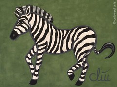 JACQUELINE DITT – The Wild Zebra A4 PRINT n. Painting Horse