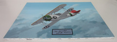 Raymond Waddey Painting USMC Grumman F3F-2 Biplane Signed Ken Jernstedt, 18″x24″