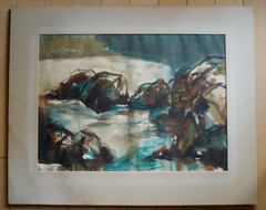 TOBY SARICH, IMPRESSIONIST COAST COASTAL SEASCAPE IMPRESSIONISM MODERN CALIF CA