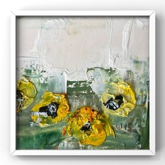 Maryland Sunflowers Farm Abstract Oil Painting Country Living Wall Art Decor 4×4