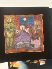 Karen Trudden Original Pastel Painting Spooky Night Monster Pop Surrealism Art