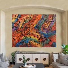 Jackson Pollock style￼ Profession￼al Painting 81” X 62”(6ft 9in)Abstract Modern