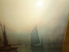 Vintage Water Color Sailing Ships Maritime
