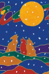 Dawn OMAN “ Full Moon “ Canvas Native Art Indigenous Wolf Pack Dene First Nation