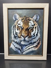 Original Helmut Adomite Acrylic Painting On Hardboard 10.5” X 13.5” Framed Wow!