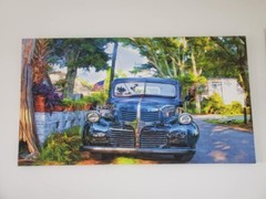Digital Art on canvas – Vintage Blue Truck