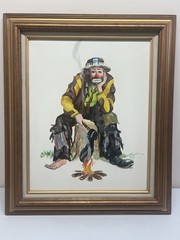 1993 Donald “Rusty” Rust Emmett Kelly Jr Oil Painting 18/100