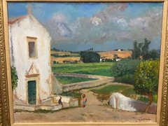 Georges Andre Klein (French 1901-1992) Portuguese Village with Church O/C Signed