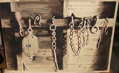 RUTH PERKINS SAFFORD FARM TOOLS IN A BARN ORIGINAL WATERCOLOR PAINTING UNFRAMED