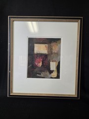 Henry Rayburn (Texas, 1944-2009) Original Mixed Media Collage Painting 10″×8″