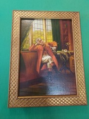 Antique/Vintage Painting of a Hunter after the Hunt