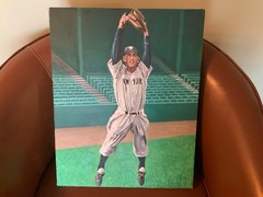 BILLY MARTIN NY YANKEES ORIGINAL OIL ON CANVAS PAINTING 16 X 20” ANDY JURINKO