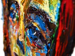 MODERN WOMAN GIRL ART SIGNED FEMALE OIL PAINTING ABSTRACT PORTRAIT VINTAGE DECO