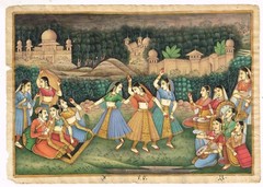 Mughal Art Painting Of Emperor Akbar Enjoying Lady Dance Finest Art 9×6.5 Inches