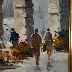A-557 Jordi Serrat Balasch (1935) Oil On Canvas Urban Landscape Signed 1