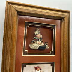 Storyteller Dolls by Laverne Elliot art and pottery 14.5” X 8.5” X 2” shadowbox