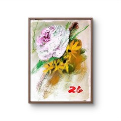 Abstract Pop Art Canvas Painting Modern Design 9×12 Paper