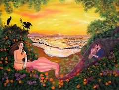 Art, Painting , „Secret“ – Giclee on Canvas 22″x 29″ by Yelena Berzon