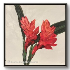 BLESSED#1233 Hawaiian Ginger 12×12 Canvas Original Acrylic Painting