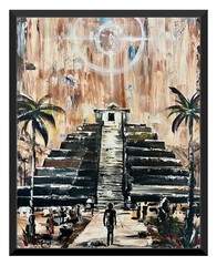 Original 16×20 Christ Appears America Painting Acrylic LDS Temple Spiritual Art