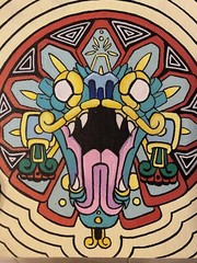 Aztec Serpent Painting.