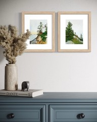 8×10 Maine Original Oil Painting Acadia Bass Harbor Lighthouse Seascape Signed