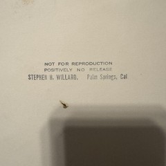 Stephen H. Willard Signed 1938 Sierra Nevada Lake Hand Tinted Photograph