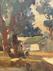 ANTIQUE PAINTING EARLY CALIFORNIA IMPRESSIONIST LANDSCAPE EDWIN AARDAL DISNEY